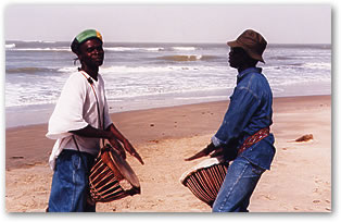 Drumming on the beach